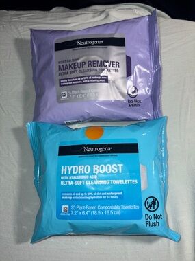 Neutrogena Hydro Boost & Night Calming Cleansing Towelettes - Blue, Purple